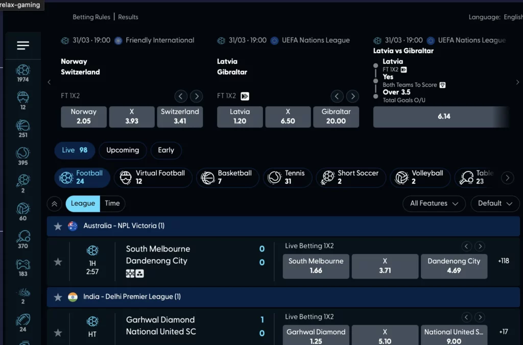 Overview of the 8Spin Casino Sportsbook